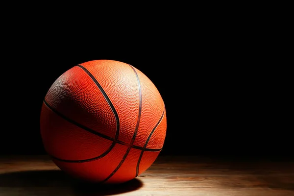 Ball Playing Basketball Table Dark Background — Stock Photo, Image