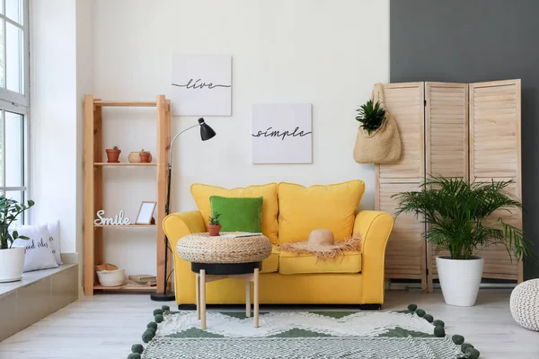 Interior Modern Room Cozy Sofa — Stock Photo, Image