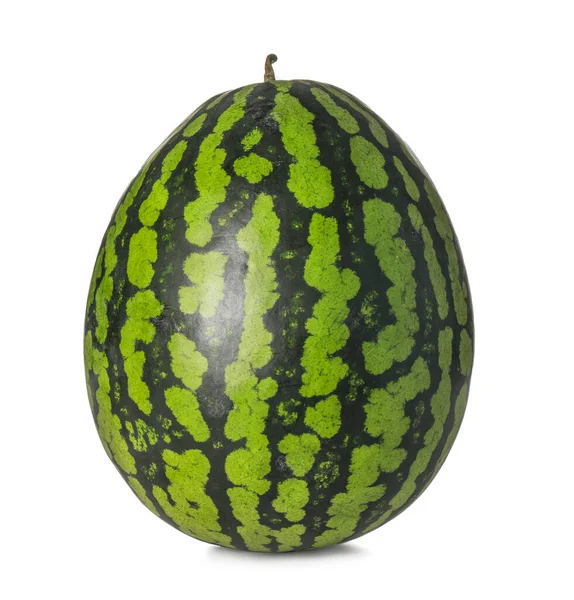 Reife Wassermelone Auf Weißem Hintergrund — Stockfoto