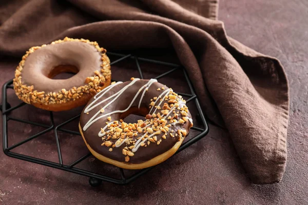 Sweet Tasty Donuts Table — Stock Photo, Image