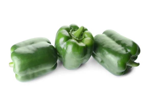 Green Bell Pepper White Background Stock Picture