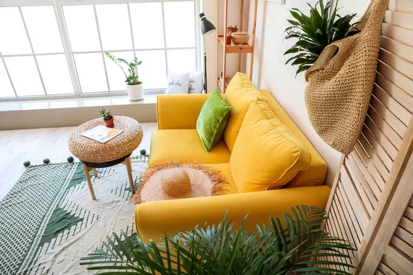 Intérieur Chambre Moderne Avec Canapé Confortable — Photo