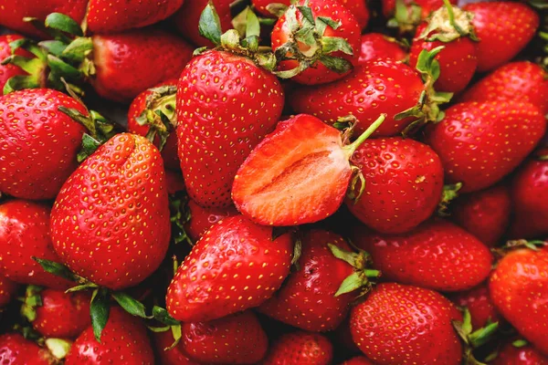 Fresh Ripe Strawberry Background — Stock Photo, Image