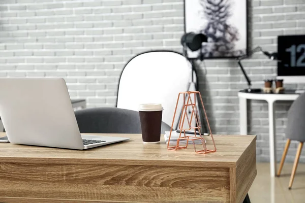 Comfortable Workplace Modern Computer Office — Stock Photo, Image