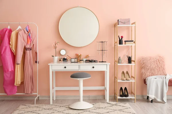 Stylish Interior Modern Dressing Room — Stock Photo, Image