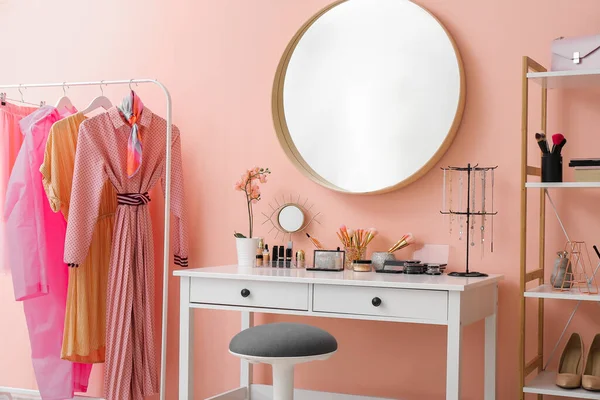 Stylish Interior Modern Dressing Room — Stock Photo, Image