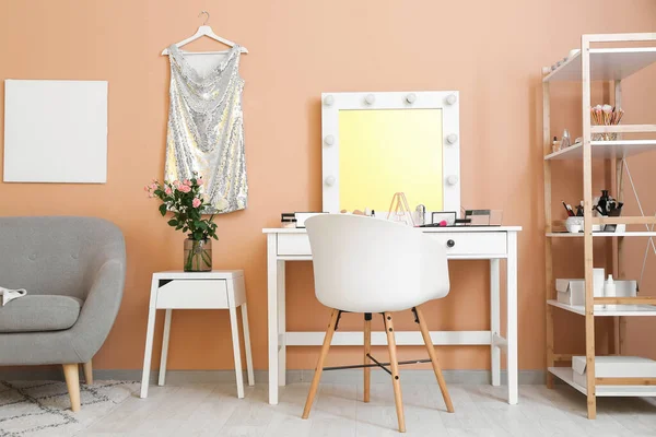 Stylish Interior Modern Dressing Room — Stock Photo, Image