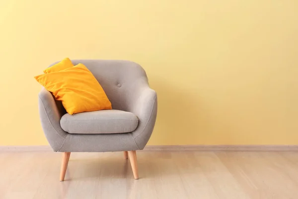 Armchair Pillow Color Wall Room — Stock Photo, Image