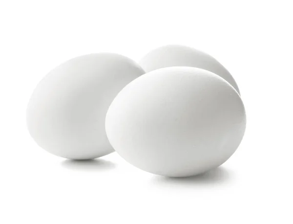 Сирі Курячі Яйця Білому Тлі — стокове фото