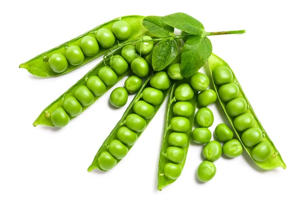 Tasty Fresh Peas White Background — Stock Photo, Image