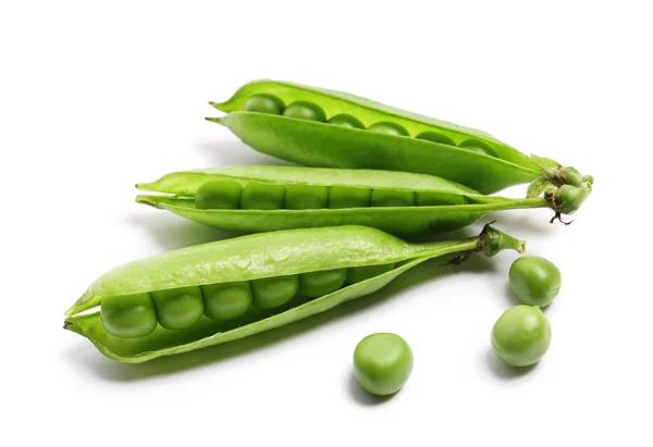 Tasty Fresh Peas White Background — Stock Photo, Image