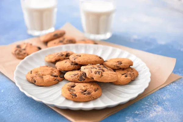 Plate Tasty Cookies Table — Stock Photo, Image