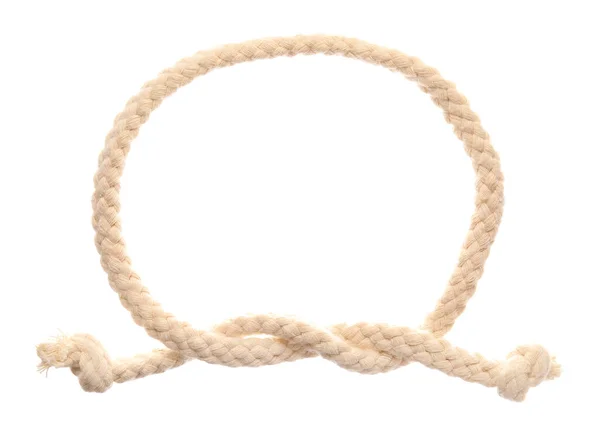 Frame Made Rope White Background — Stock Photo, Image