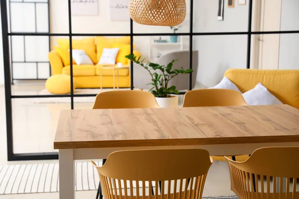 Interno Della Moderna Sala Pranzo Elegante — Foto Stock