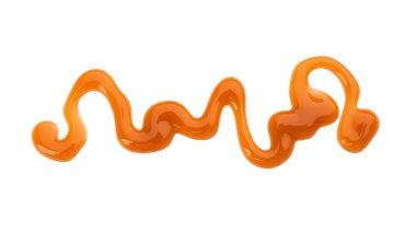 Beyaz arkaplanda sıvı karamel