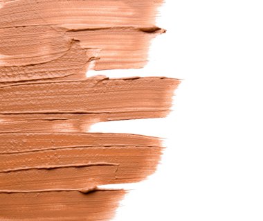 Beyaz arkaplanda makyaj için temel örneği