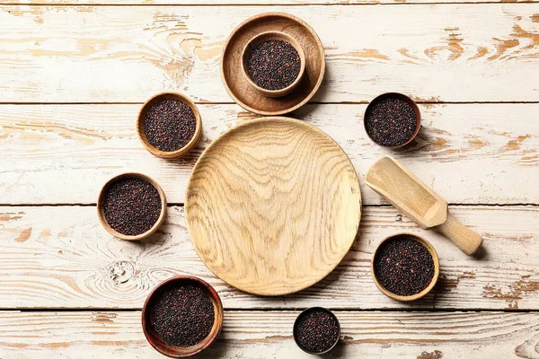 Bowls Healthy Quinoa Table — Stock Photo, Image
