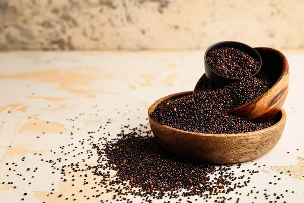 Bowls Healthy Quinoa White Background — Stock Photo, Image
