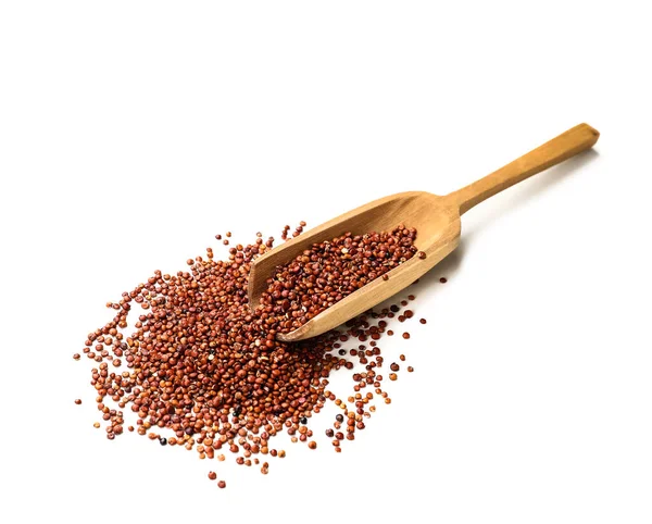 Scoop Healthy Quinoa White Background — Stock Photo, Image