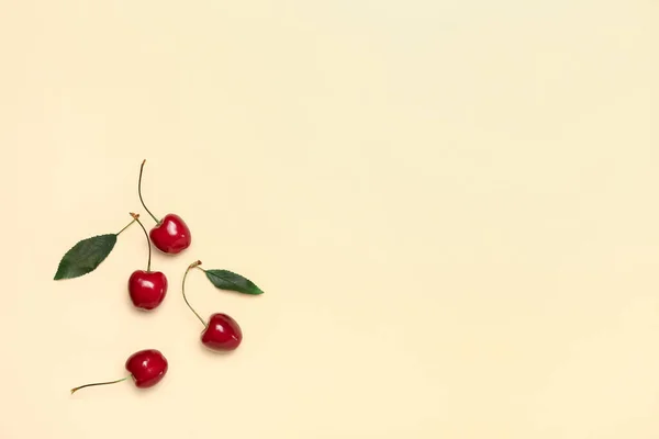 Ripe Sweet Cherry Color Background — Stock Photo, Image