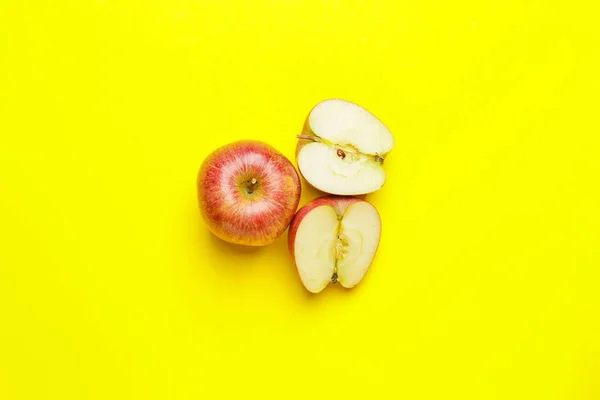 Fresh Apples Color Background — Stock Photo, Image