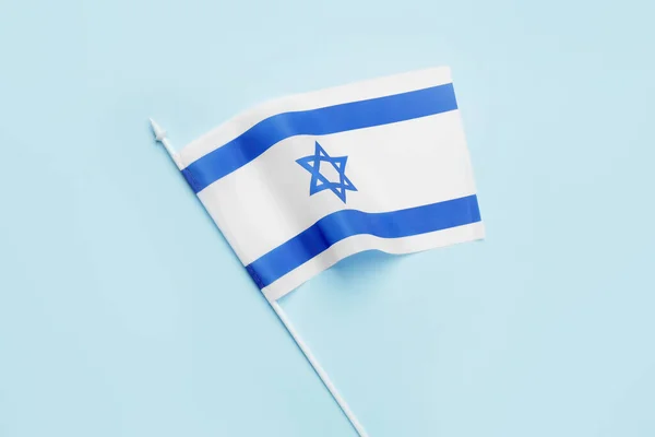 彩色背景上的以色列国旗 — 图库照片