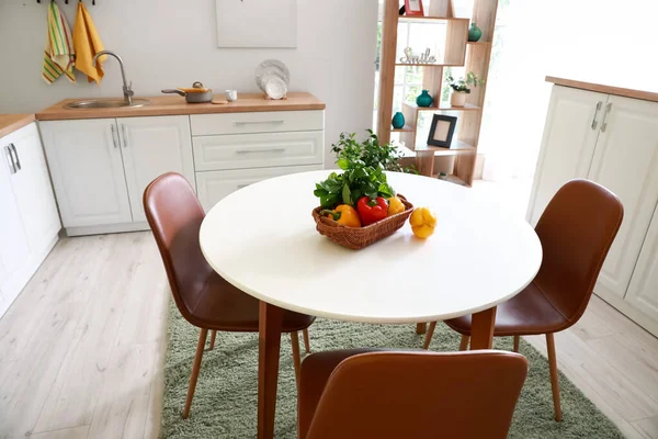Dining Table Interior Modern Kitchen — Stock Photo, Image