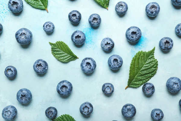 Tasty Blueberry Light Background — Stock Photo, Image