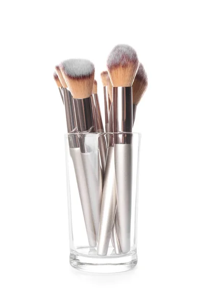 Set Makeup Brushes White Background — Stock Photo, Image