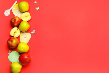 Rosh Hashanah (Yahudi Yeni Yılı) için renkler üzerine kompozisyon