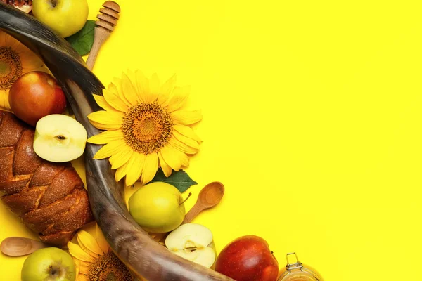 Rosh Hashanah (Yahudi Yeni Yılı) için renkler üzerine kompozisyon