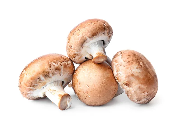 Funghi Crudi Sfondo Bianco — Foto Stock