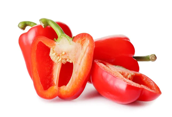 Red Bell Pepper White Background — Stock Photo, Image