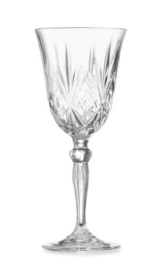 Beyaz arkaplanda boş bardak