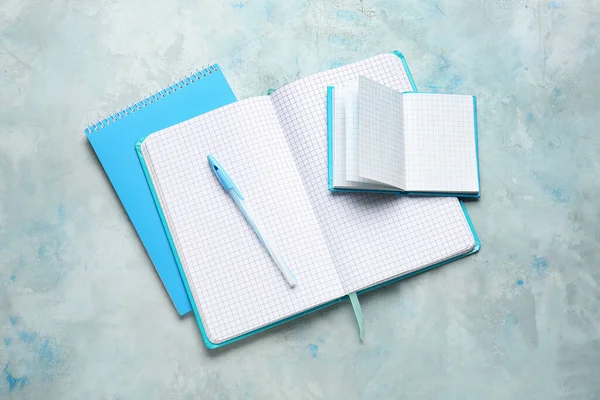 Notebooks Pen Color Background — Stock Photo, Image