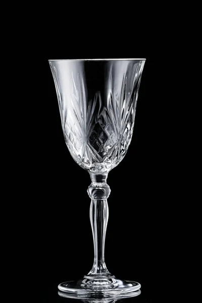 Empty Glass Dark Background — Stock Photo, Image