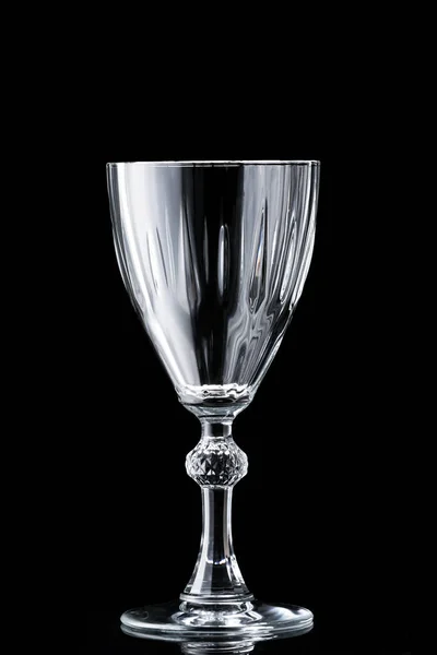 Empty Glass Dark Background — Stock Photo, Image