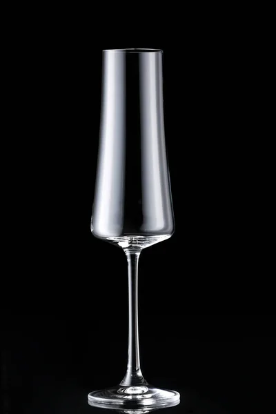 Empty Glass Dark Background — Stock Photo, Image