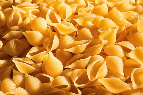 Uncooked Conchiglie Pasta Background — Stock Photo, Image