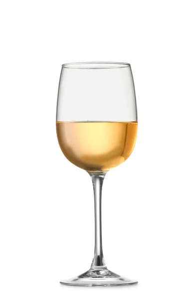 Verre Vin Sur Fond Blanc — Photo