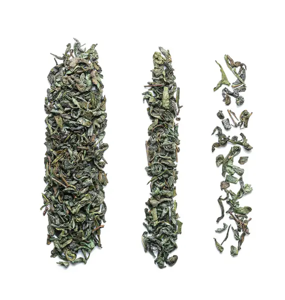 Dry Tea Leaves White Background — Stock Photo, Image