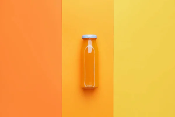 Bottle Juice Color Background — Stock Photo, Image