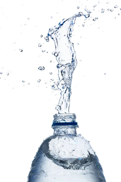 Bottle Splash Water White Background — Stock Photo, Image