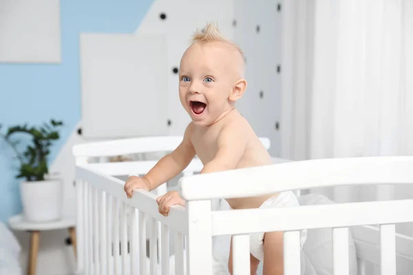 Cute Little Baby Bed Home — Stock Photo, Image