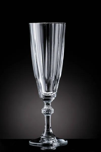 Empty Glass Dark Background — Stock Photo, Image