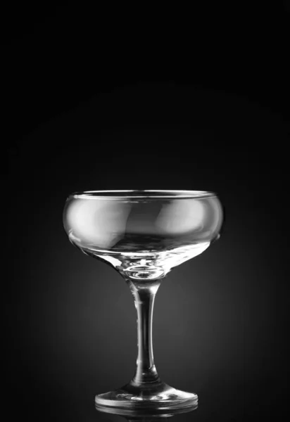 Empty Glass Dark Background — Stock Photo, Image