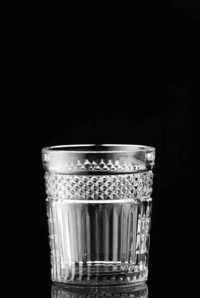 Empty Glass Dark Background — Stock Photo, Image