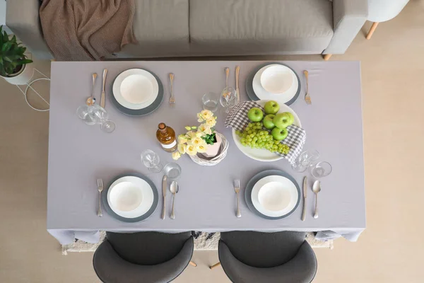 Interior Modern Dining Room Top View — Stock Photo, Image
