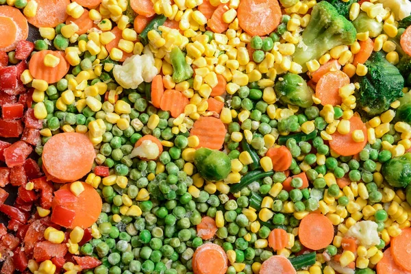 Arka plan olarak donmuş sebzelerin karışımı