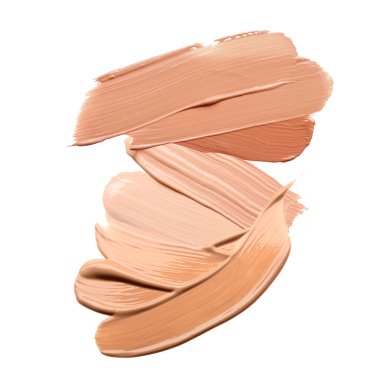 Beyaz arkaplanda makyaj için temel örnekleri